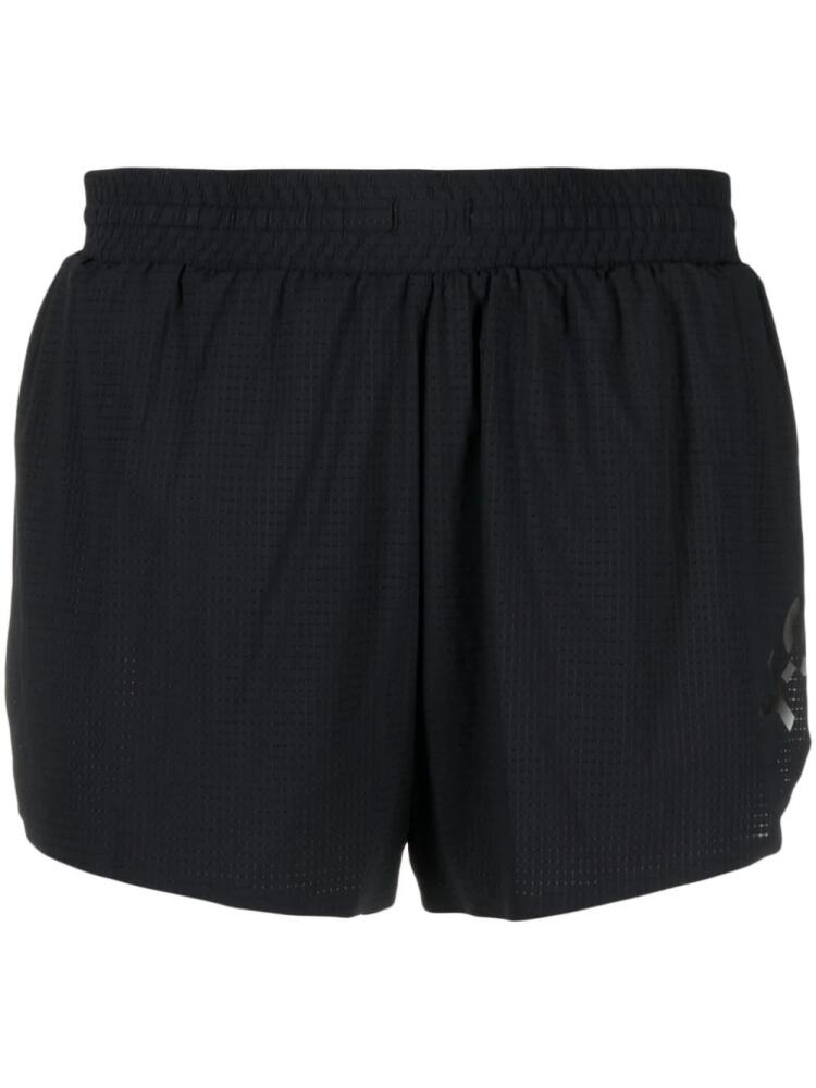 Y-3 logo-print running shorts - Black Cover