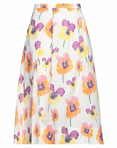 Marni Woman Midi skirt White Cotton Cover