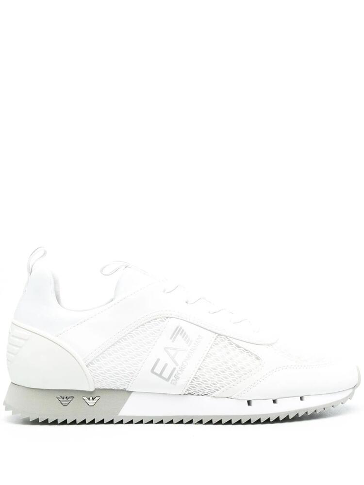 Ea7 Emporio Armani logo side stripe low-top sneakers - White Cover