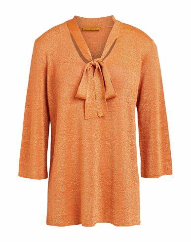 Siyu Woman Sweater Orange Viscose, Metallic fiber Cover