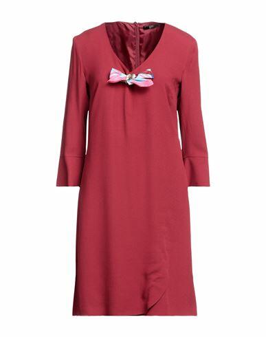 Seventy Sergio Tegon Woman Mini dress Burgundy Acetate, Viscose Cover