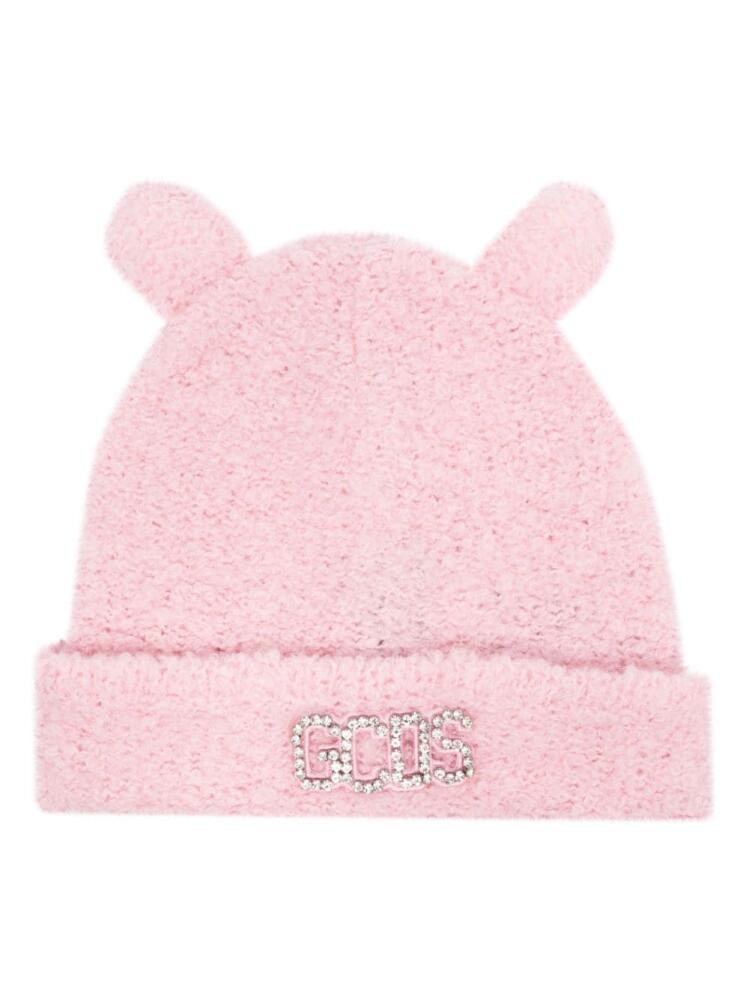 GCDS logo-embellished textured beanie - Pink Cover