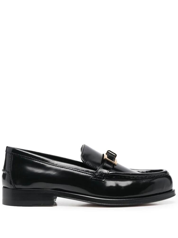 Sergio Rossi buckled leather moccasin loafers - Black Cover