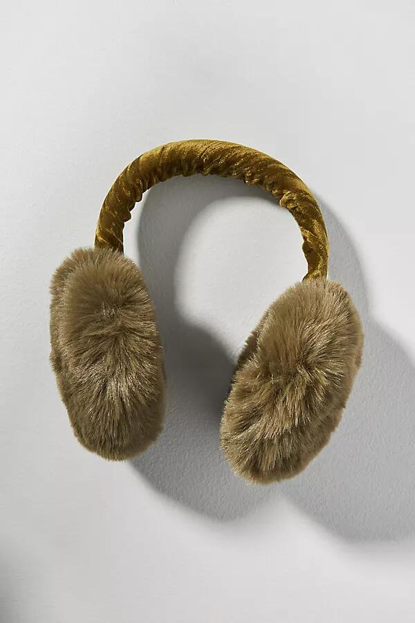 By Anthropologie Velvet Fuzzy Earmuffs Cover