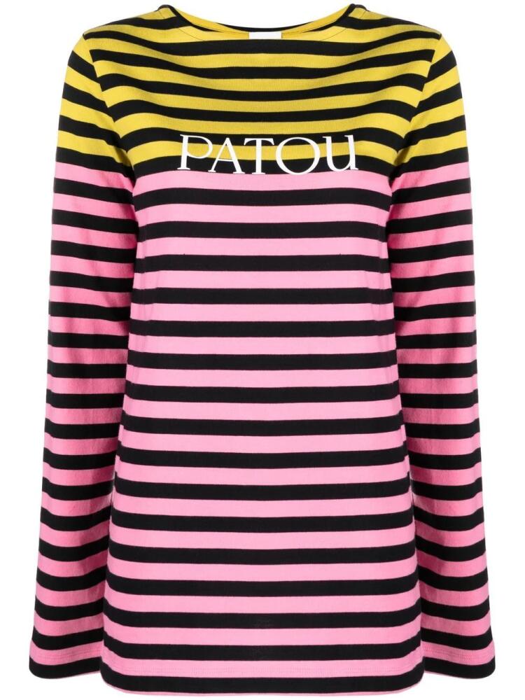 Patou striped long-sleeve T-shirt - Pink Cover