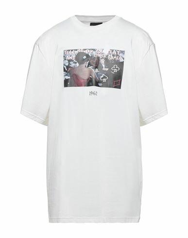 Throwback. Man T-shirt White Cotton Cover