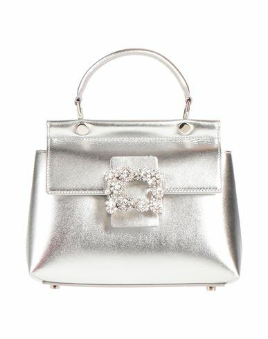 Roger Vivier Woman Handbag Silver Leather Cover