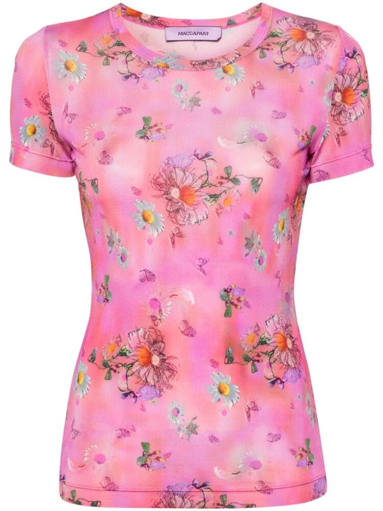 Margherita MACCAPANI The Skimpy floral-print T-shirt - Pink Cover