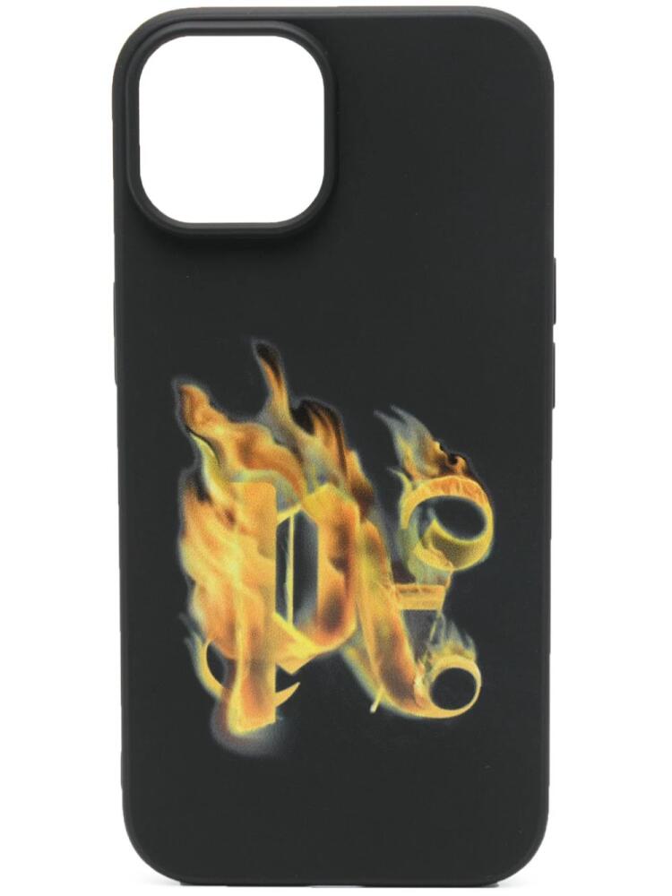 Palm Angels Burning iPhone 15 case - Black Cover