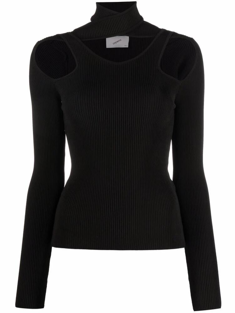 Coperni cutout-detail knitted top - Black Cover