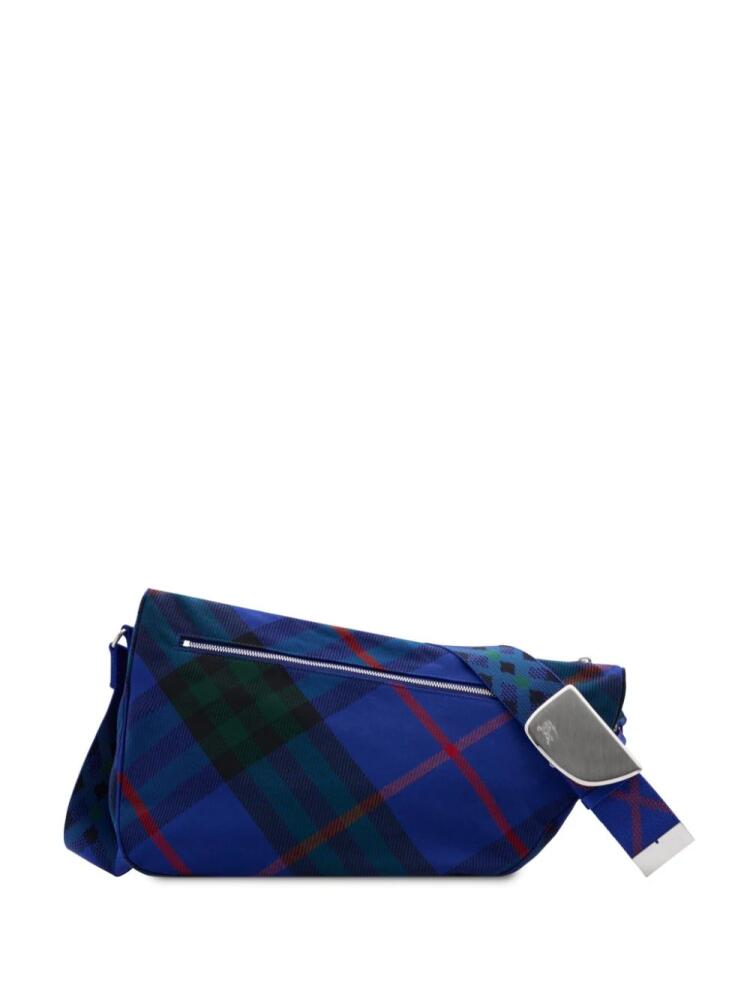 Burberry Shield tartan-check shoulder bag - Blue Cover