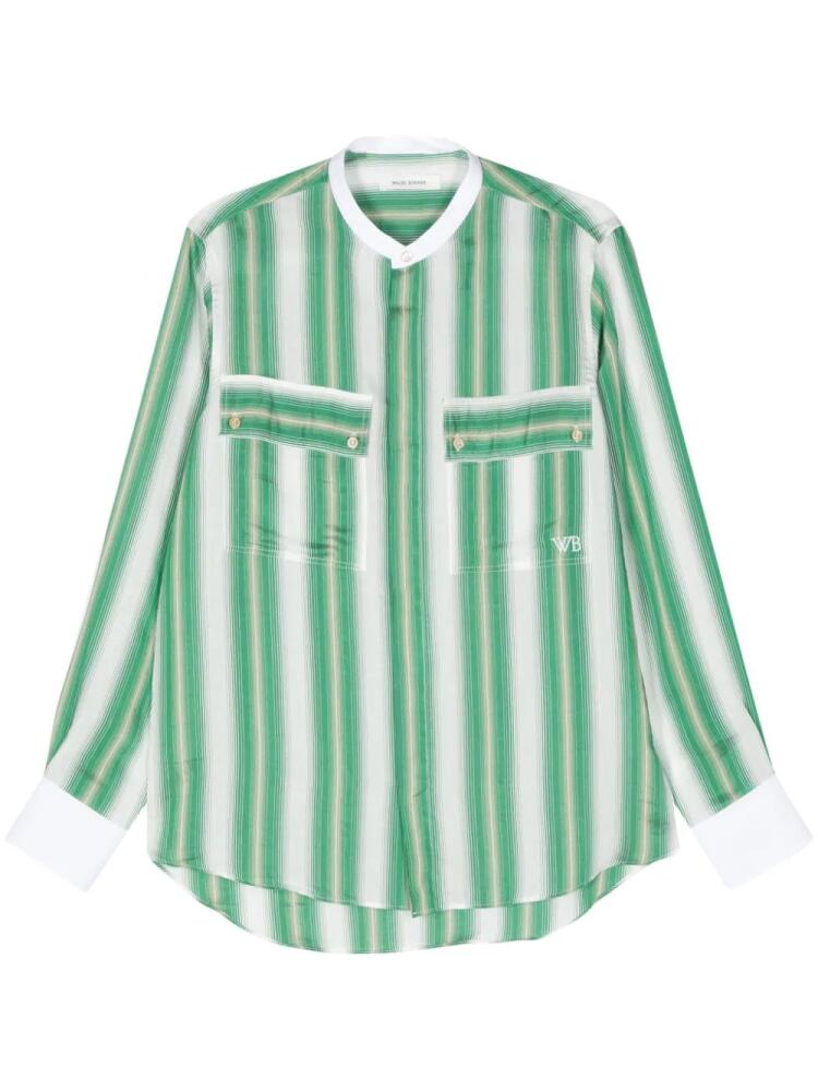 Wales Bonner Cadence striped shirt - Green Cover