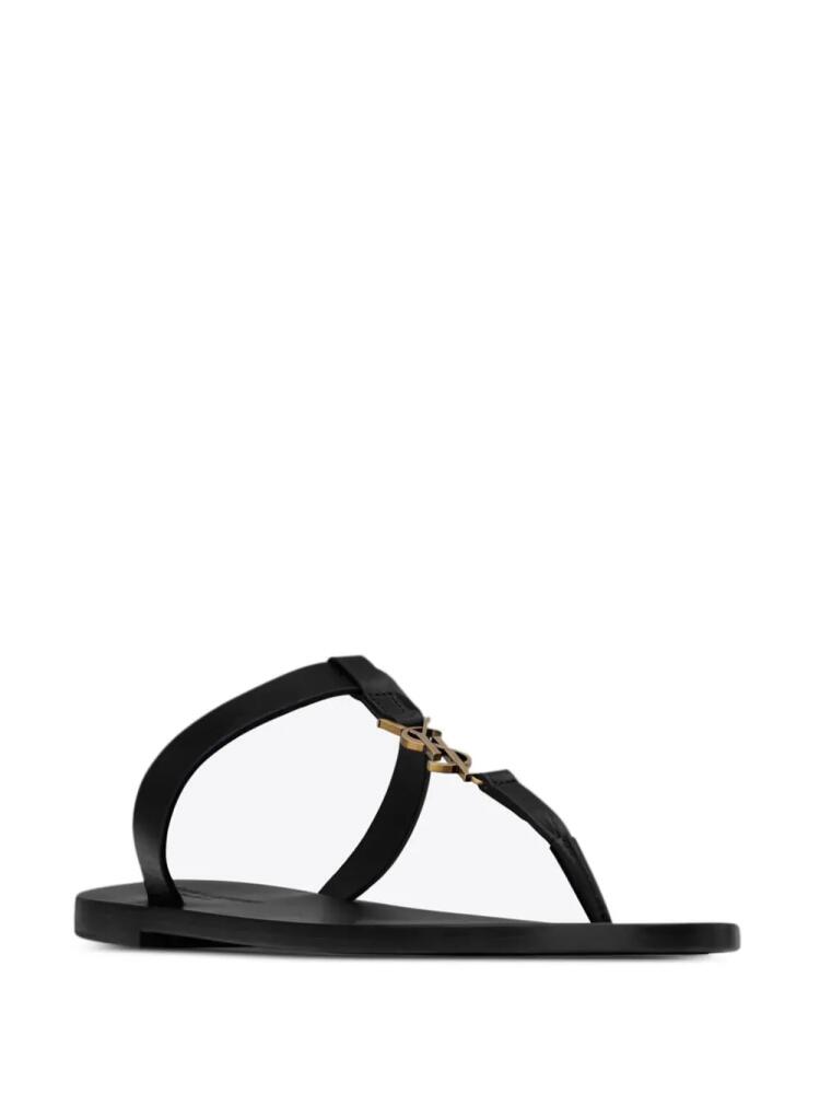 Saint Laurent Cassandre sandals - Black Cover