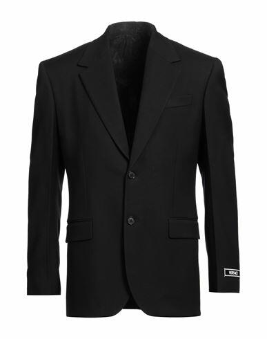 Versace Man Blazer Black Virgin Wool Cover