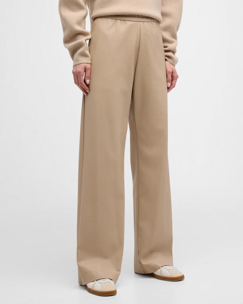 Enza Costa Soft Faux Leather Straight-Leg Pants Cover