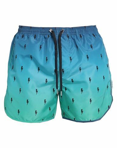 Neil Barrett Man Swim trunks Blue Polyester Cover