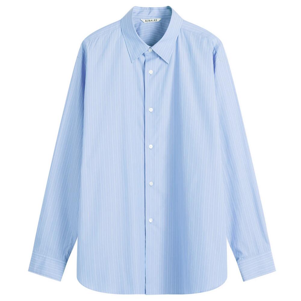 Auralee Men's Relaxed Shirt in Sax Blue Cover