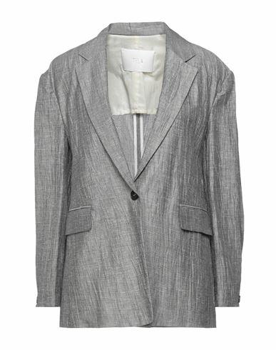 Tela Woman Blazer Black Linen, Cotton, Polyester Cover