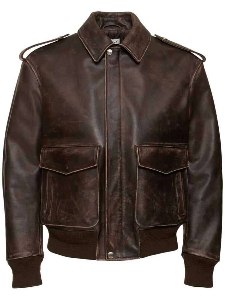 BALLY Leather Bomber Jacket Cover