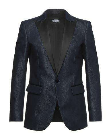 Dsquared2 Man Blazer Blue Cotton, Viscose, Polyester, Silk Cover