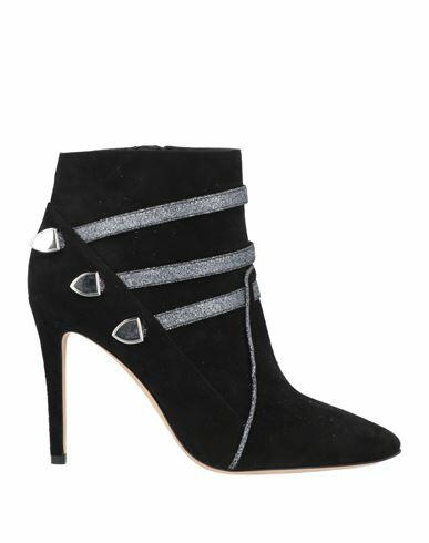 Mia Becar Woman Ankle boots Black Soft Leather Cover