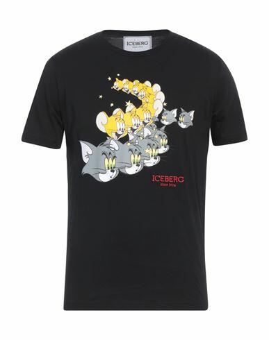 Iceberg Man T-shirt Black Cotton Cover