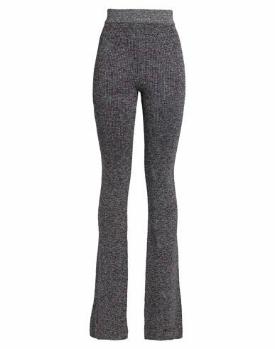 Gcds Woman Pants Black Viscose, Polyester, Metallic fiber Cover