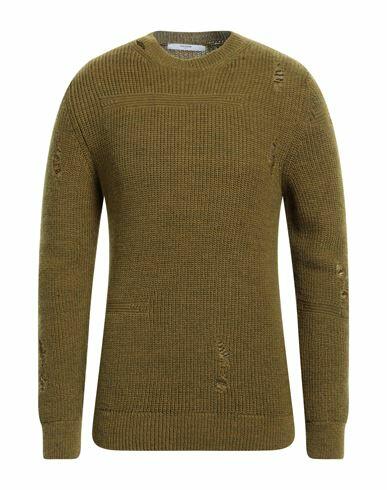 Takeshy Kurosawa Man Sweater Military green Wool, Acrylic Cover