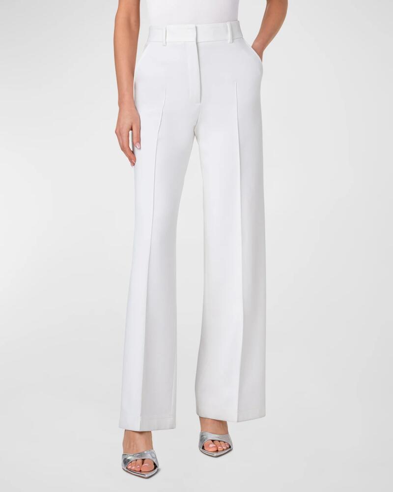 Akris punto Chiaro Signature Jersey Straight-Leg Pants Cover