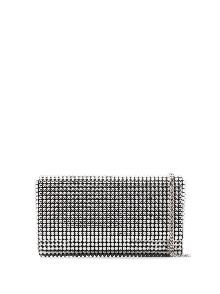 Amina Muaddi Paloma crystal-embellshed clutch - Neutrals Cover