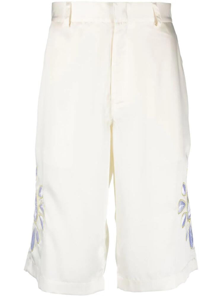 BLUEMARBLE embroidered satin shorts - Neutrals Cover