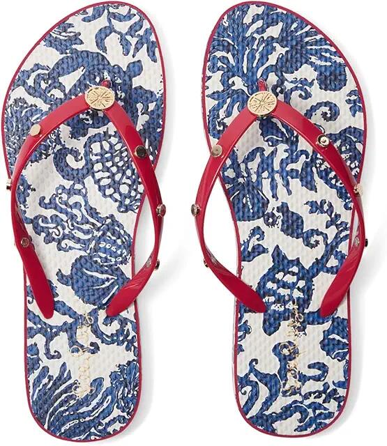 Lilly Pulitzer Embellished Pool Flip-Flop (Deeper Coconut Ride with Me) Women's Shoes Cover