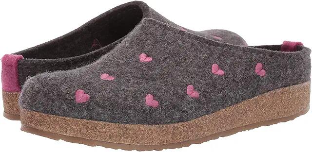 Haflinger Cuoricini (Grey) Women's Shoes Cover