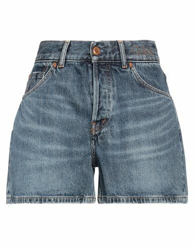 Chloé Woman Denim shorts Blue Cotton Cover