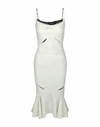 Versace Twofer Cocktail Dress Woman Midi dress White Polyester Cover