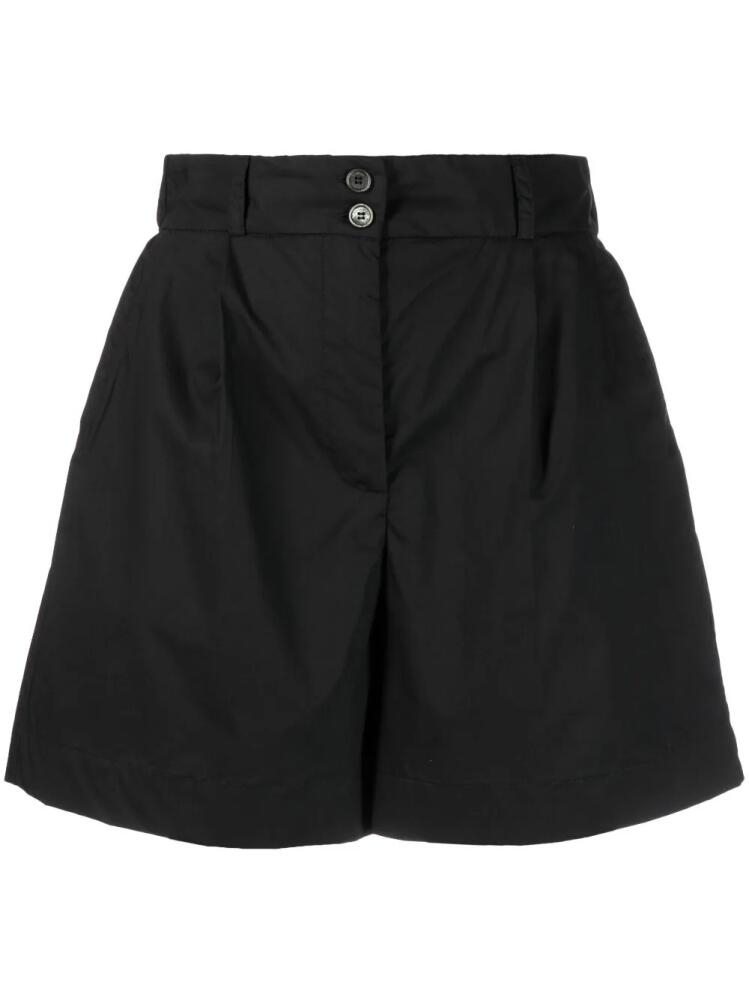 Woolrich pleat-detail high-waisted shorts - Black Cover