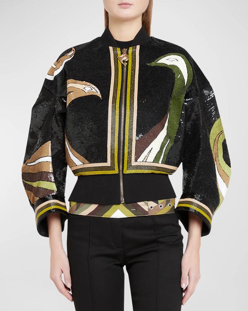 Emilio Pucci Sequined Bomber Jacket Cover