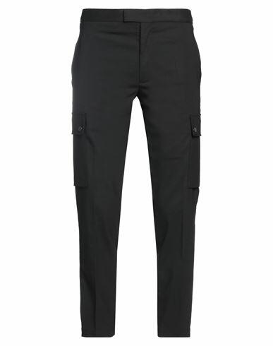 Neil Barrett Man Pants Black Polyester, Virgin Wool, Elastane, Cotton Cover