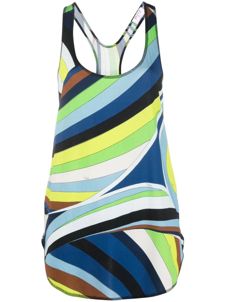 PUCCI Iride-print sleeveless tank top - Blue Cover