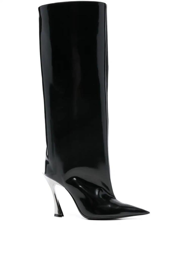 Mugler 95mm Fang boots - Black Cover