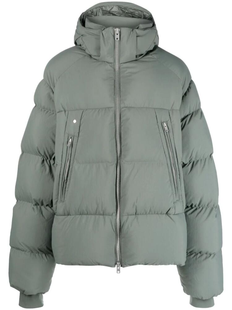 Y-3 quilted hooded jacket - Green Cover