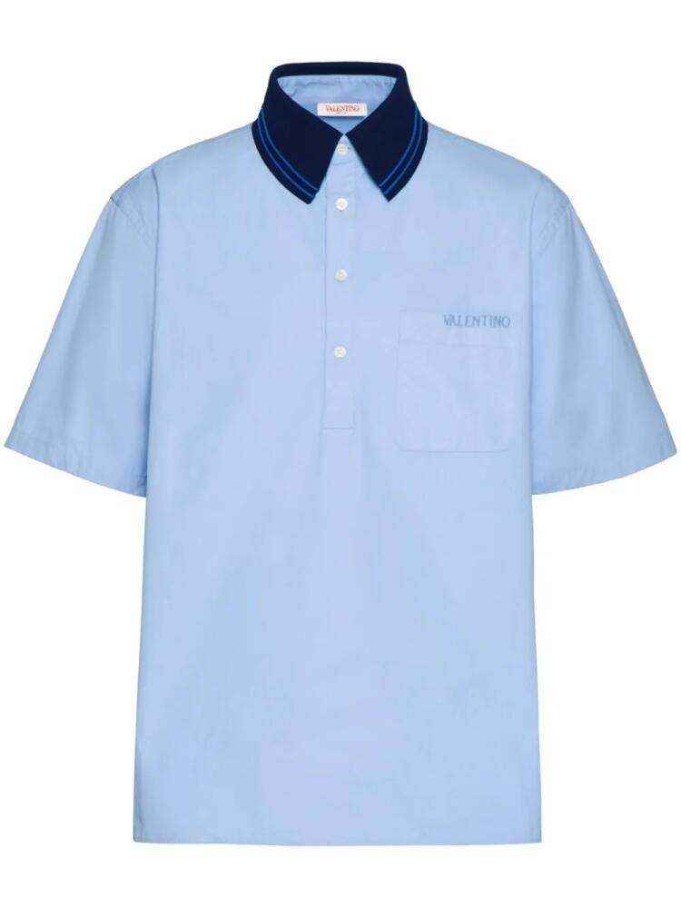 Valentino Garavani short-sleeve cotton shirt - Blue Cover