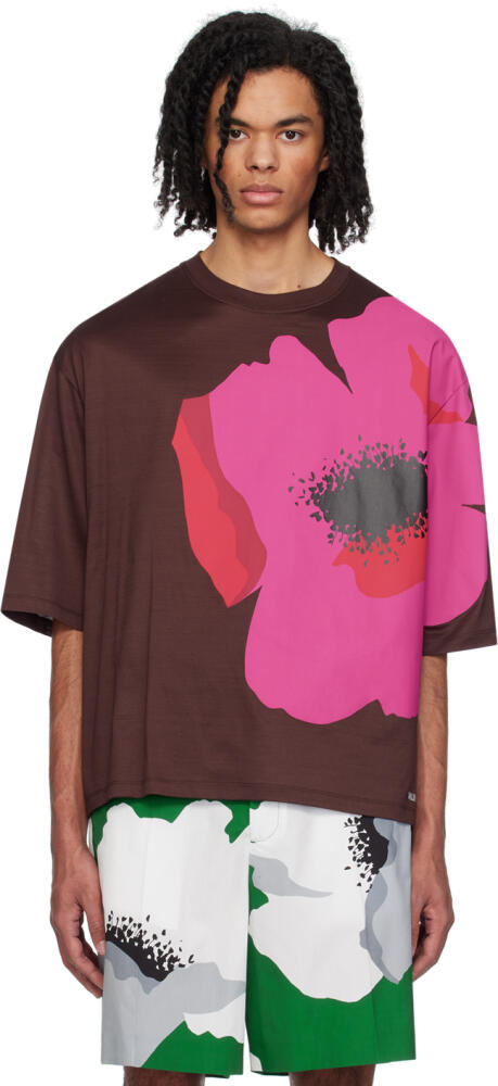 Valentino Burgundy Flower T-Shirt Cover