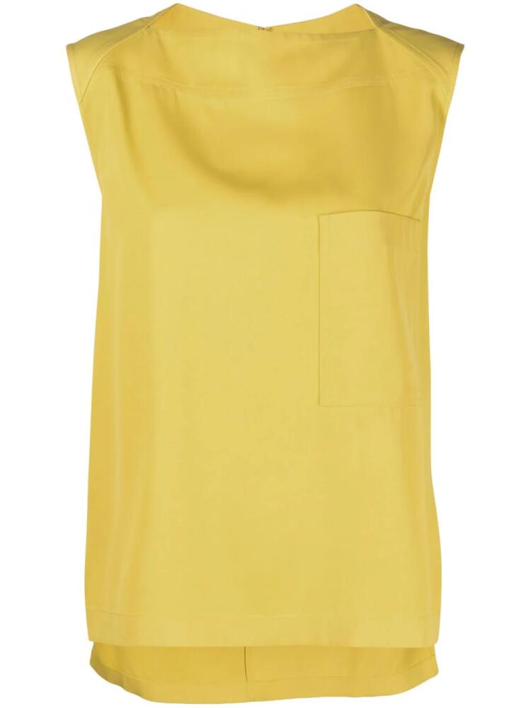 Jil Sander boat-neck sleeveless top - Yellow Cover