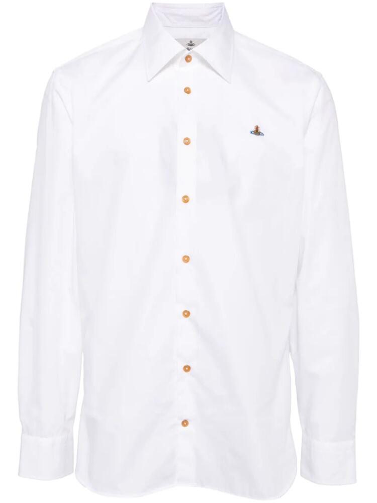 Vivienne Westwood Orb-embroidered cotton shirt - White Cover