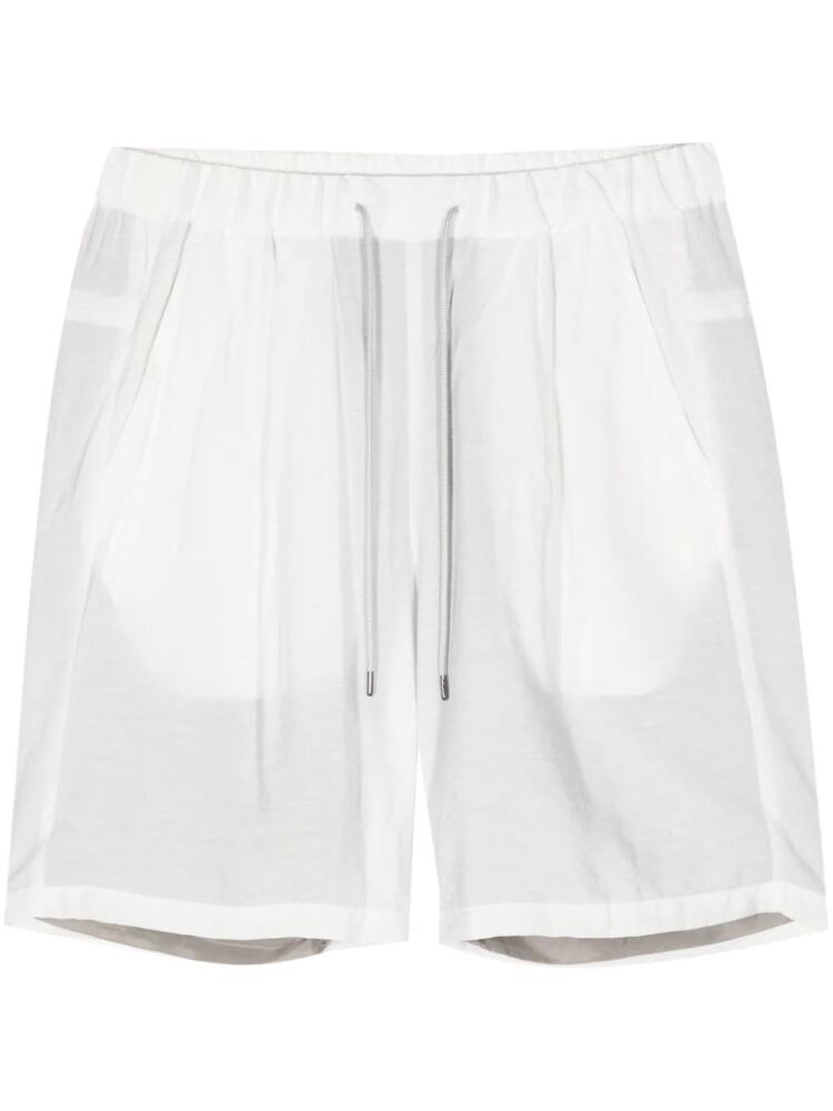 Attachment drawstring bermuda shorts - White Cover