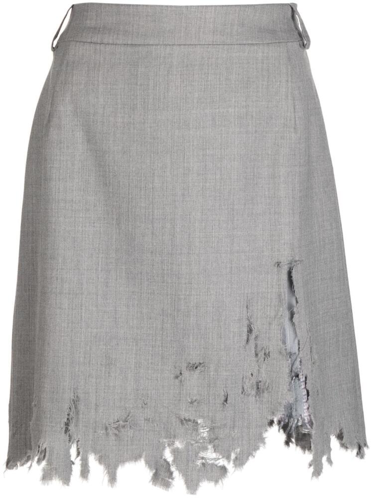 Natasha Zinko distressed office skirt - Grey Cover