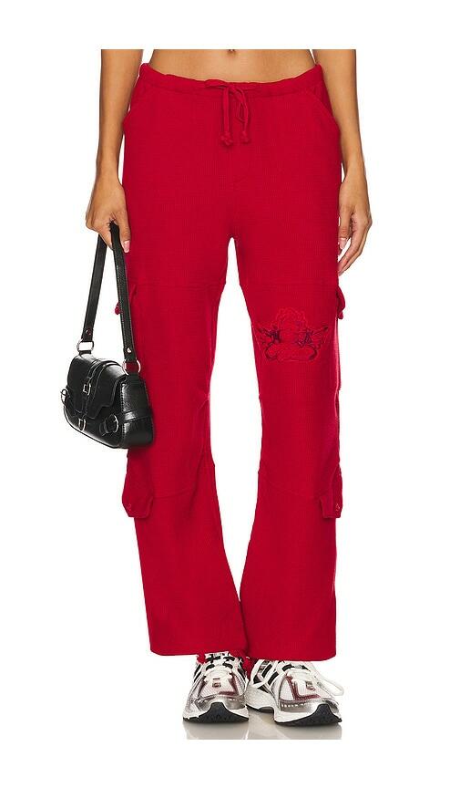 Boys Lie Red Roses, Red Roses Thermal Roth Pant in Red Cover