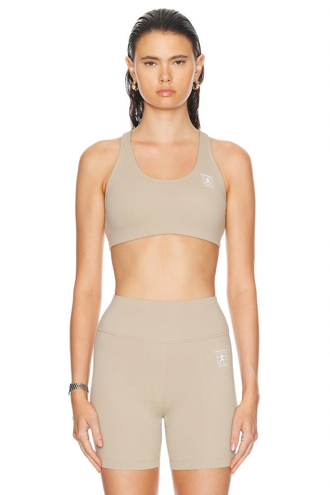 Sporty & Rich Runner Box Sports Bra in Taupe Cover