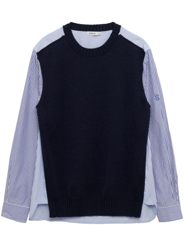 Simkhai Benji panelled jumper - Blue Cover